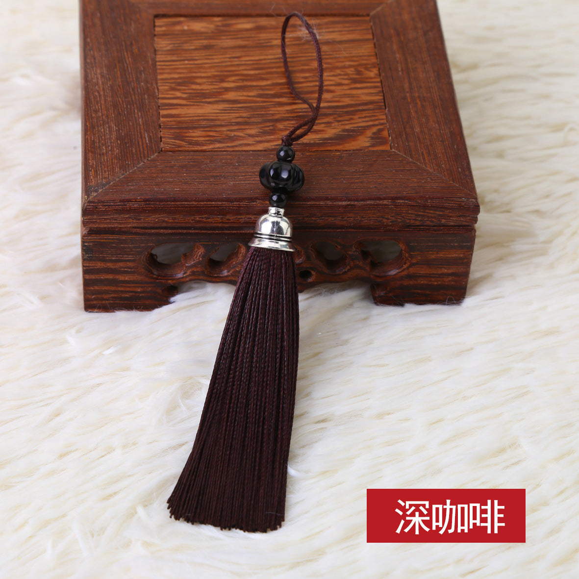 Wholesale Pumpkin Bead Ice Silk Tassel Polyester Metal Hat Pendant
