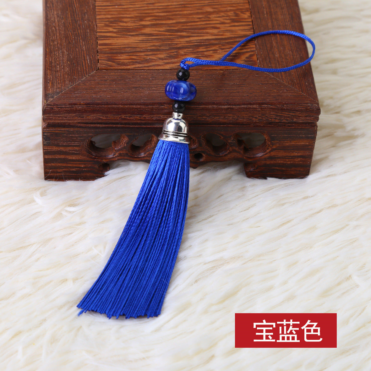 Wholesale Pumpkin Bead Ice Silk Tassel Polyester Metal Hat Pendant