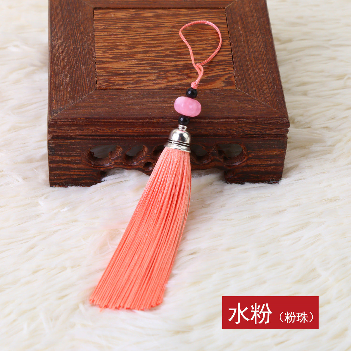 Wholesale Pumpkin Bead Ice Silk Tassel Polyester Metal Hat Pendant