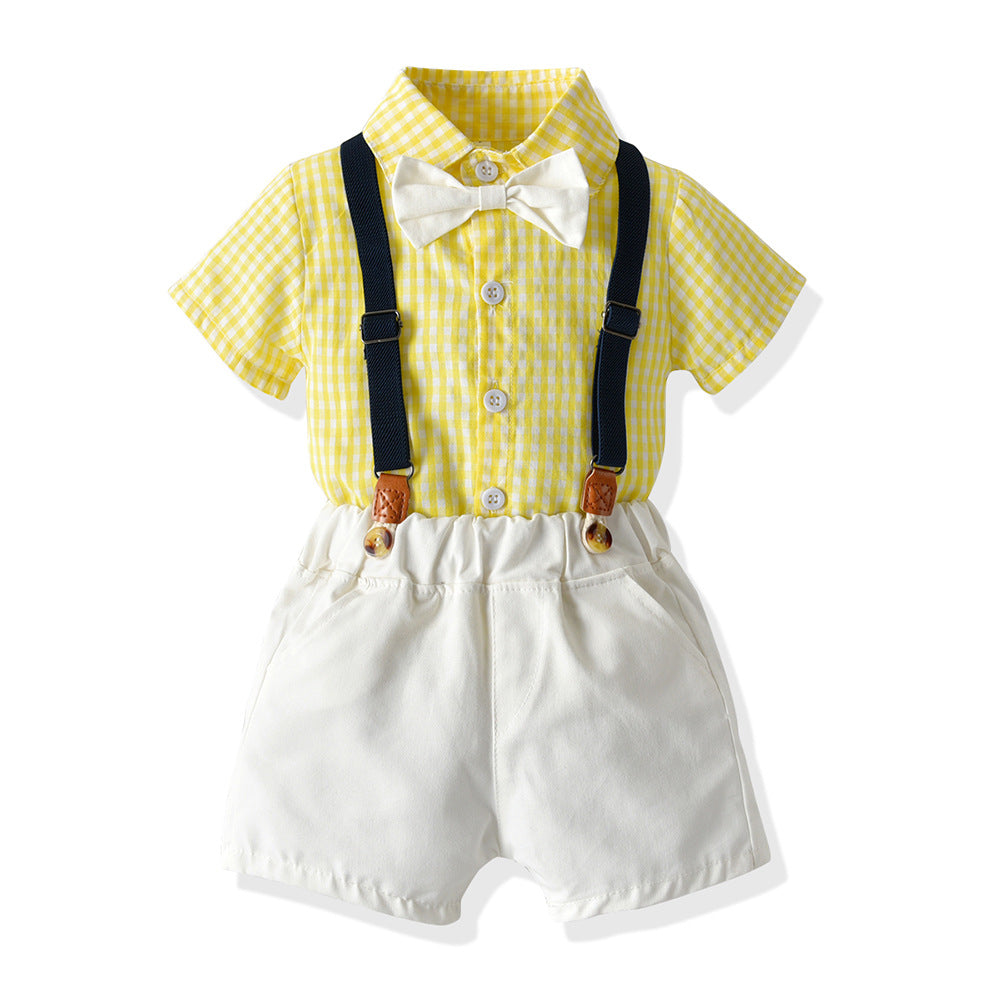 Wholesale Children's Cotton Plaid Casual Sets