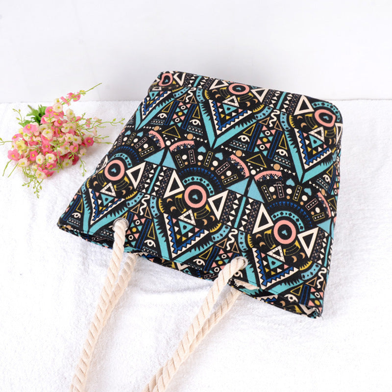 Wholesale Printed Canvas Large Capacity Shoulder Bags