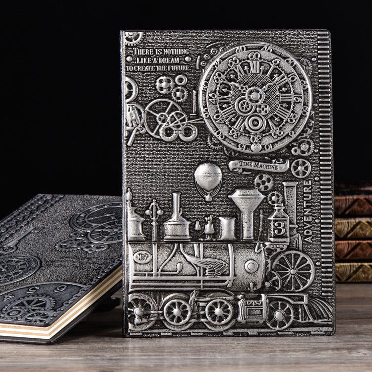 Wholesale A5 PU Embossed Three-dimensional Hand Book Notebook