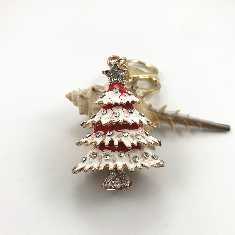 Wholesale Alloy Christmas Tree Keychain