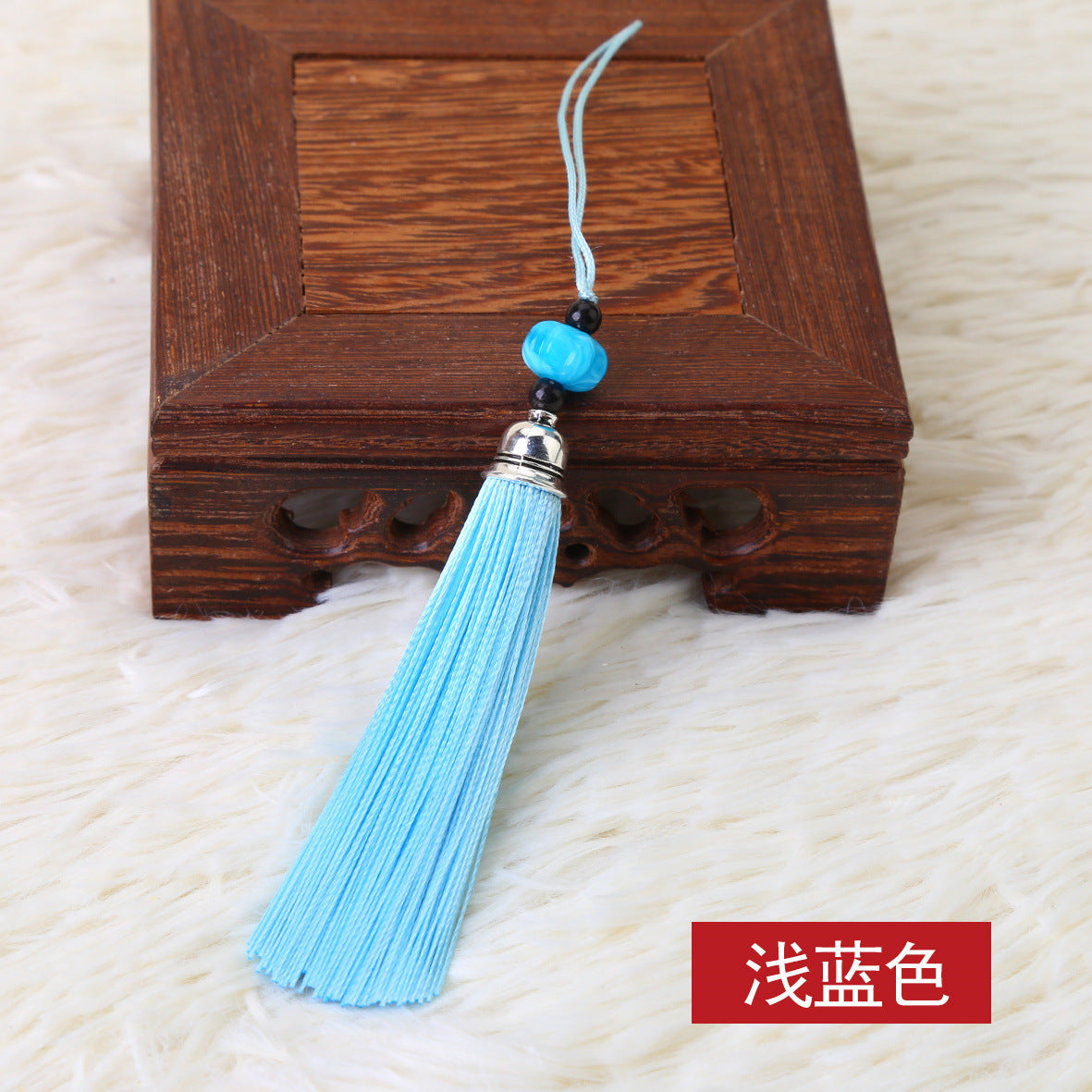 Wholesale Pumpkin Bead Ice Silk Tassel Polyester Metal Hat Pendant