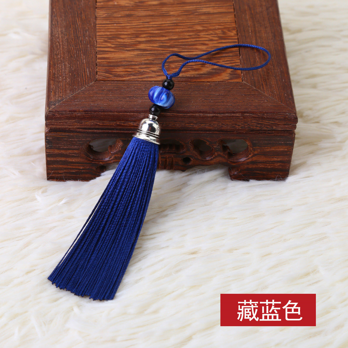 Wholesale Pumpkin Bead Ice Silk Tassel Polyester Metal Hat Pendant