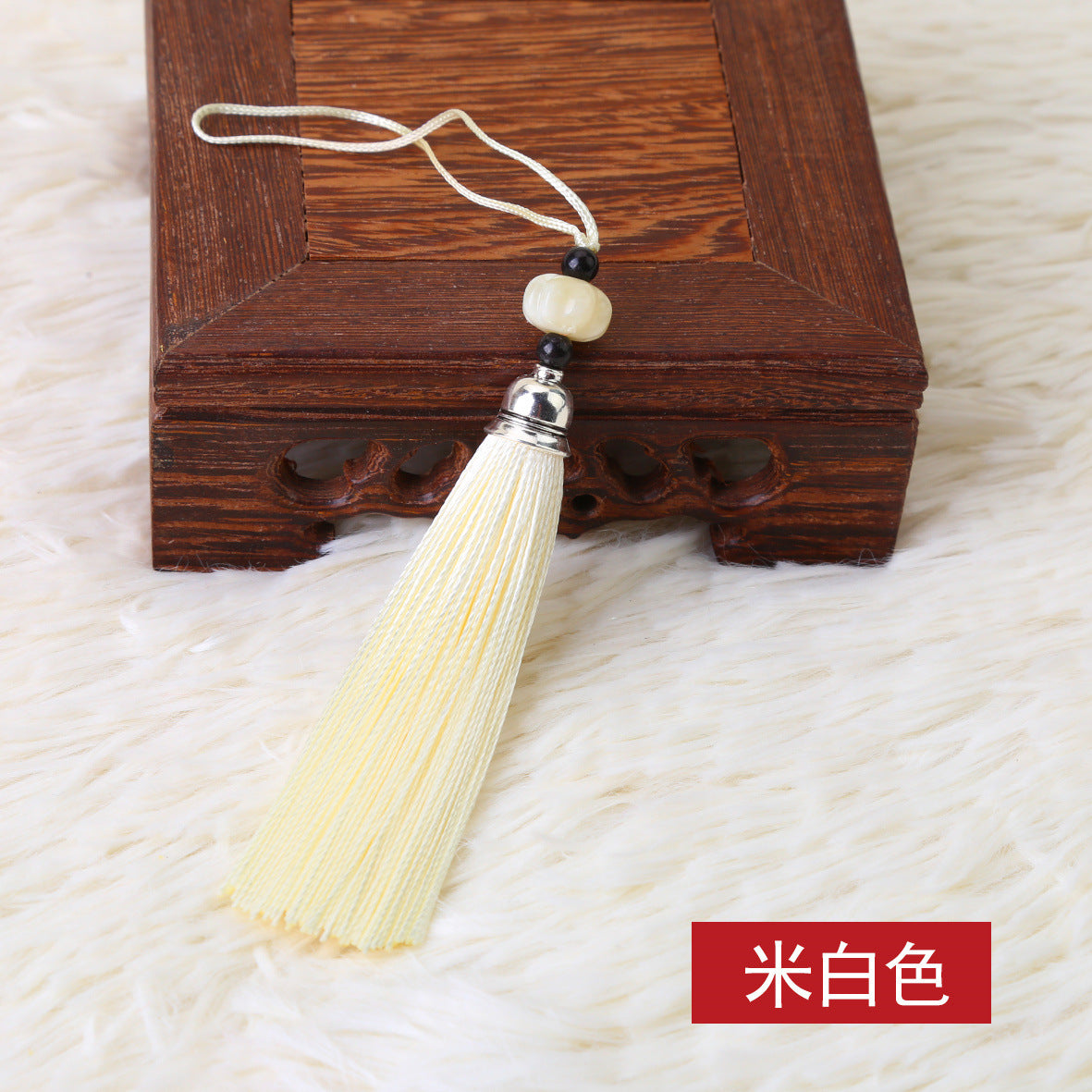 Wholesale Pumpkin Bead Ice Silk Tassel Polyester Metal Hat Pendant