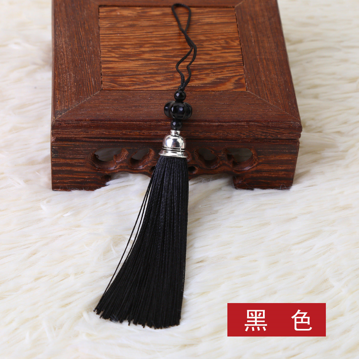 Wholesale Pumpkin Bead Ice Silk Tassel Polyester Metal Hat Pendant