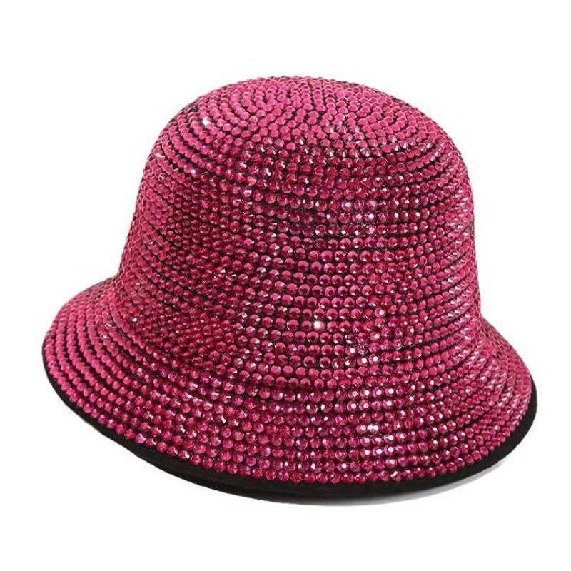 Wholesale Woolen Sparkling Diamond Performance Fisherman Hats