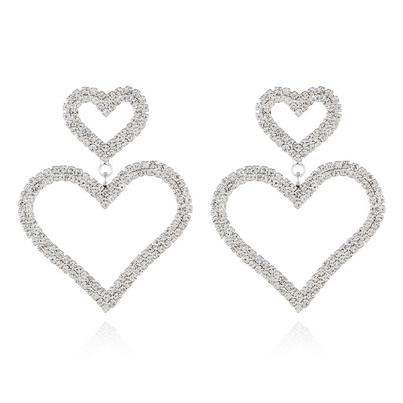 Wholesale Love Rhinestone Earrings