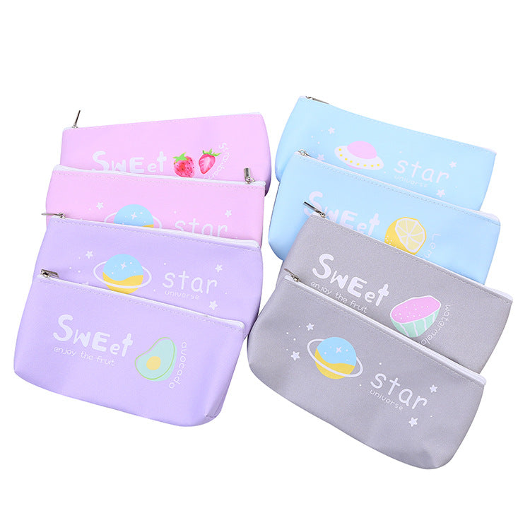 Wholesale PU Pencil Case Creative Cartoon Student Pencil Case Zero Wallet