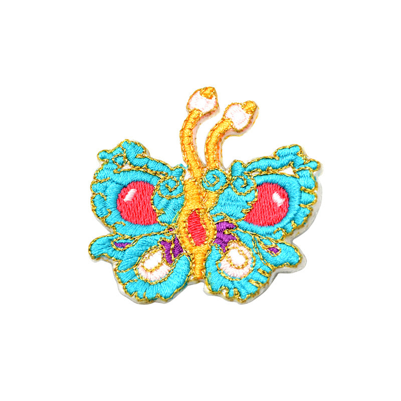 Wholesale Chinese Style Embroidered Butterfly Patch Cheongsam Clothing And Bag Decor Fashion Accessory