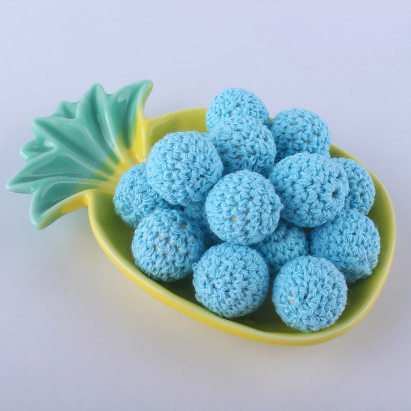 Wholesale 10PCS 16mm Wooden Cotton Thread Crochet Yarn Balls