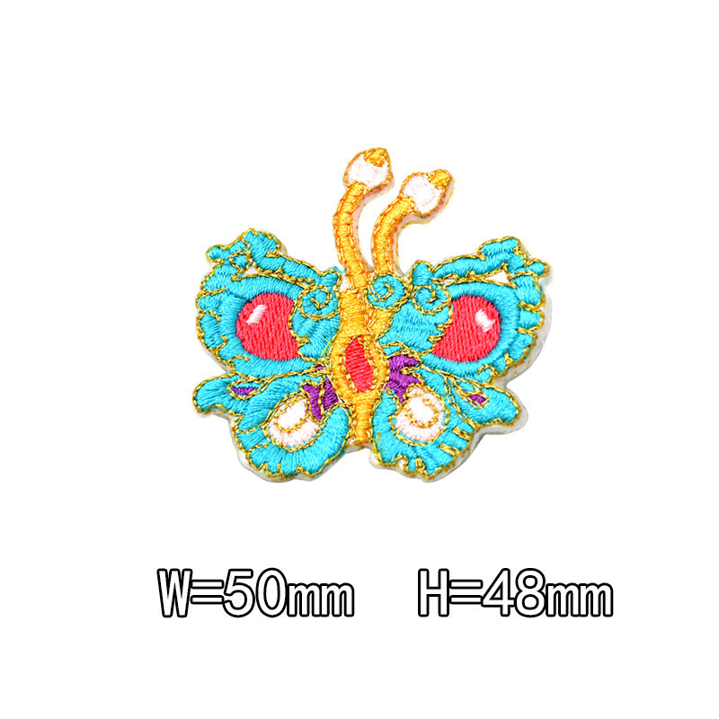 Wholesale Chinese Style Embroidered Butterfly Patch Cheongsam Clothing And Bag Decor Fashion Accessory