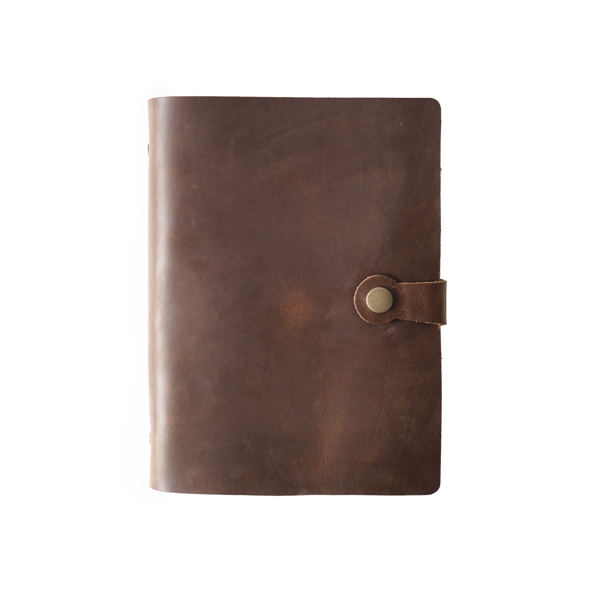 Wholesale Vintage Crazy Horse Leather A5 Snap-On Loose-Leaf Notebook