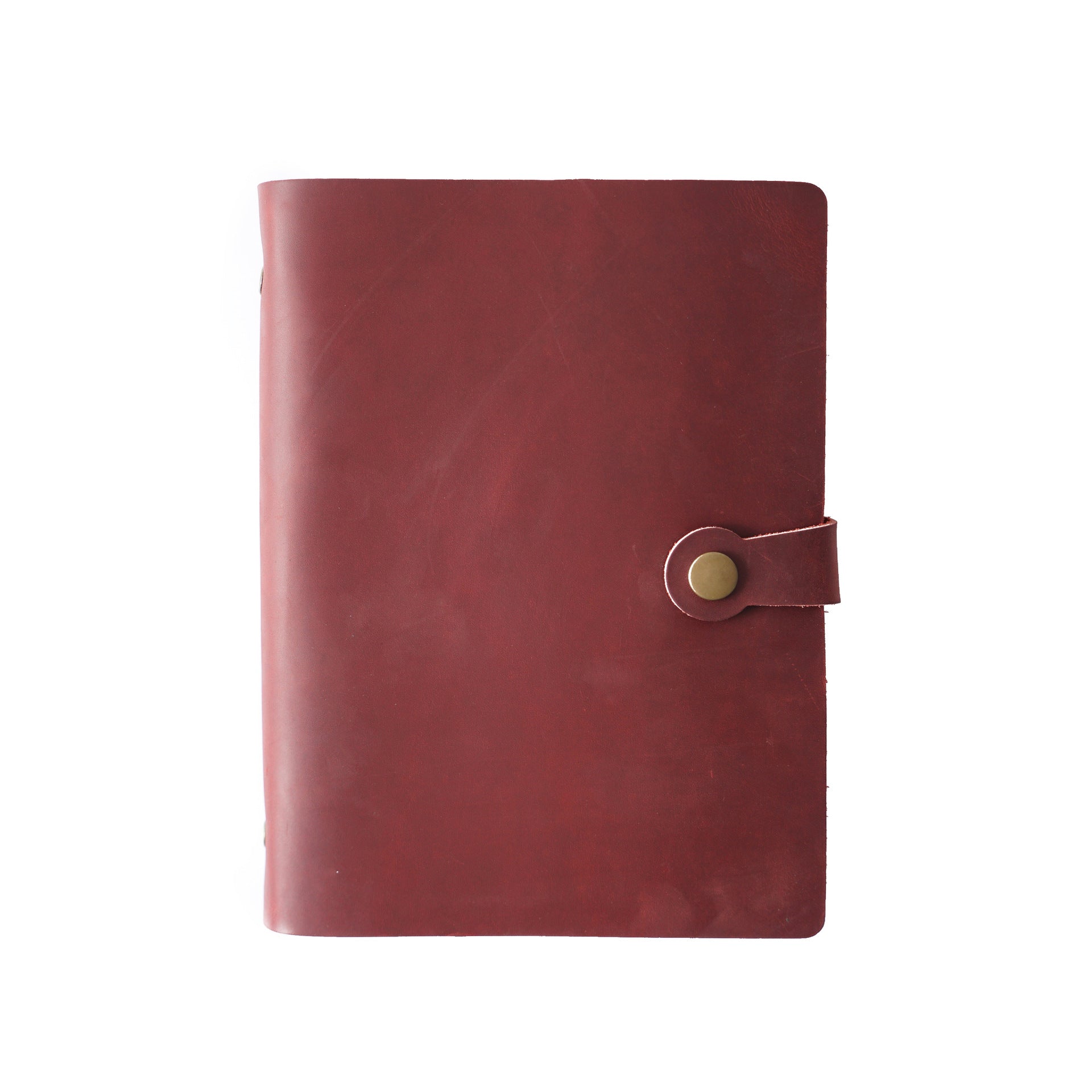 Wholesale Vintage Crazy Horse Leather A5 Snap-On Loose-Leaf Notebook