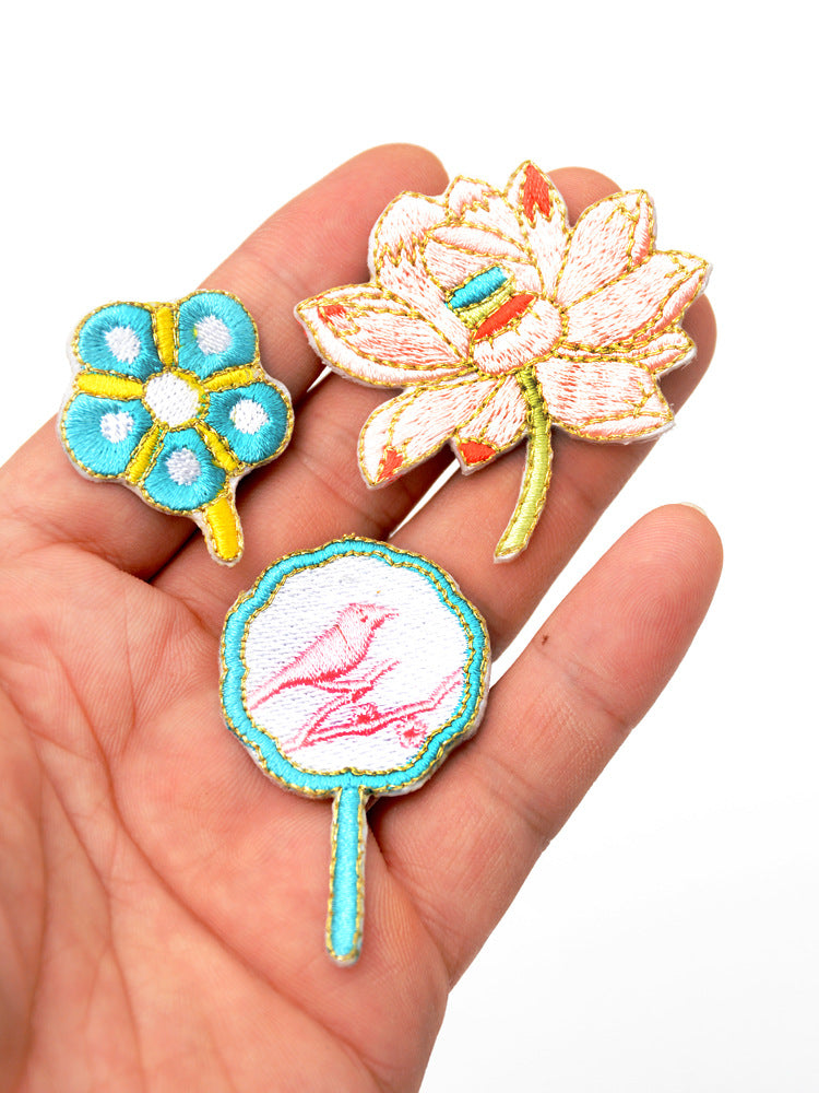Wholesale Chinese Style Embroidered Butterfly Patch Cheongsam Clothing And Bag Decor Fashion Accessory