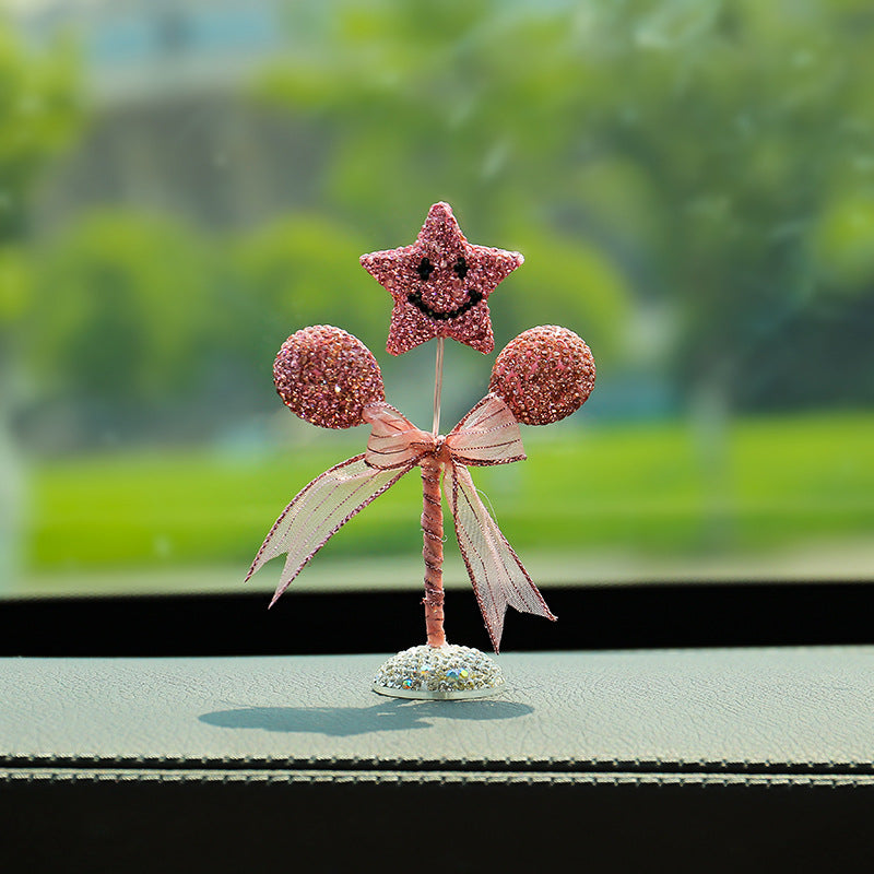 Al por mayor de cerámica suave incrustada con adornos de autos de diamantes con globo de confesión