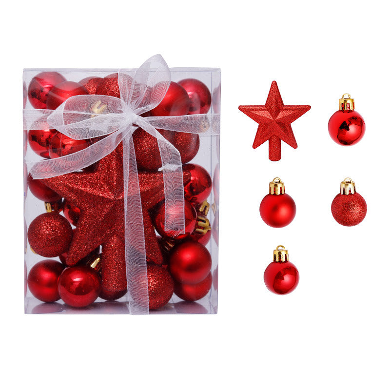 Wholesale 30PCS Christmas Ball Tree Top Star Gift Box Plastic Decorations
