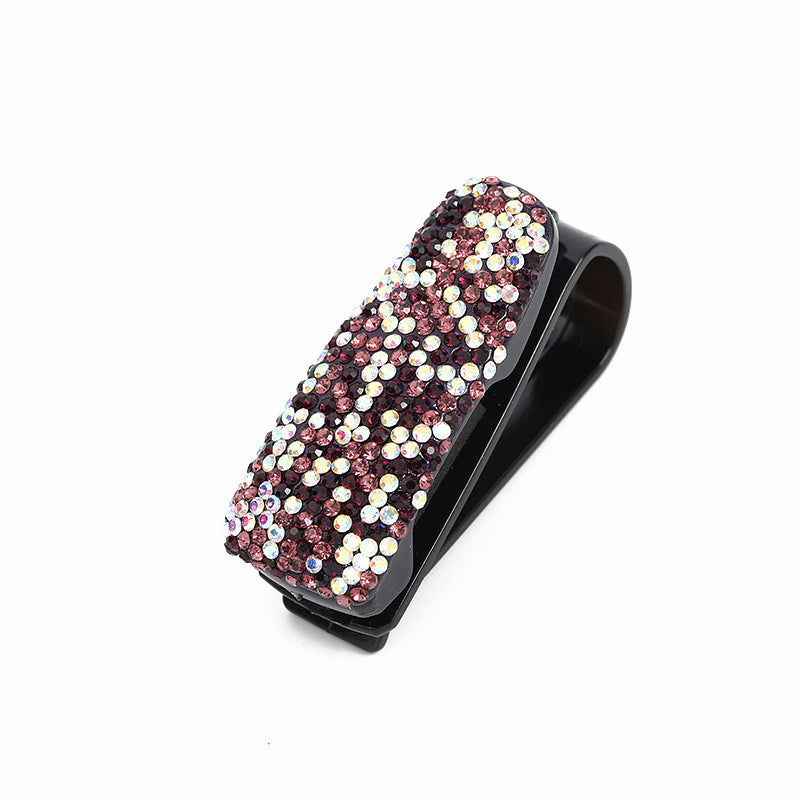 Wholesale ABS Car Glasses Clip with Diamonds
