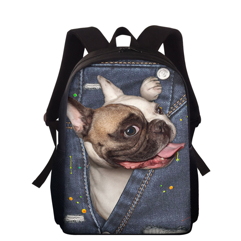 Wholesale Pet Dog Print Polyester Backpack