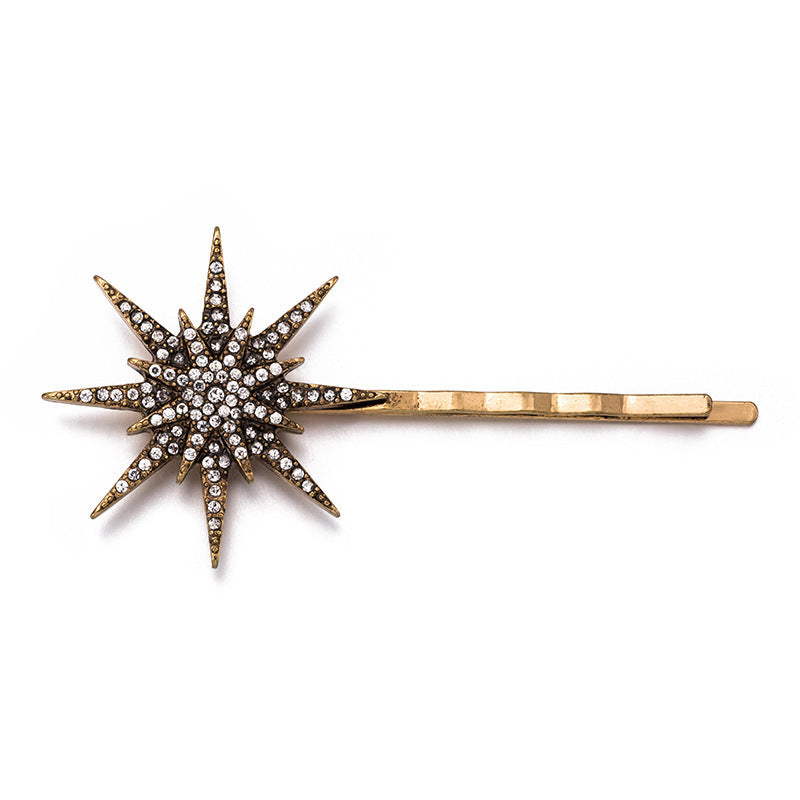 Wholesale Rhinestone Vintage Snowflake Star Hair Clip