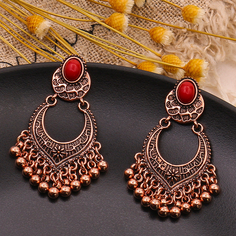 Wholesale Fashion Vintage Gold Tassel Earrings