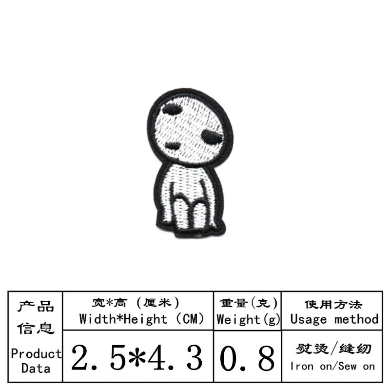 Wholesale Embroidered Skull Patches Black White Design DIY Clothing Accessory For Jeans 9 Pcs