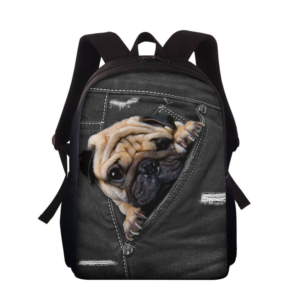 Wholesale Pet Dog Print Polyester Backpack
