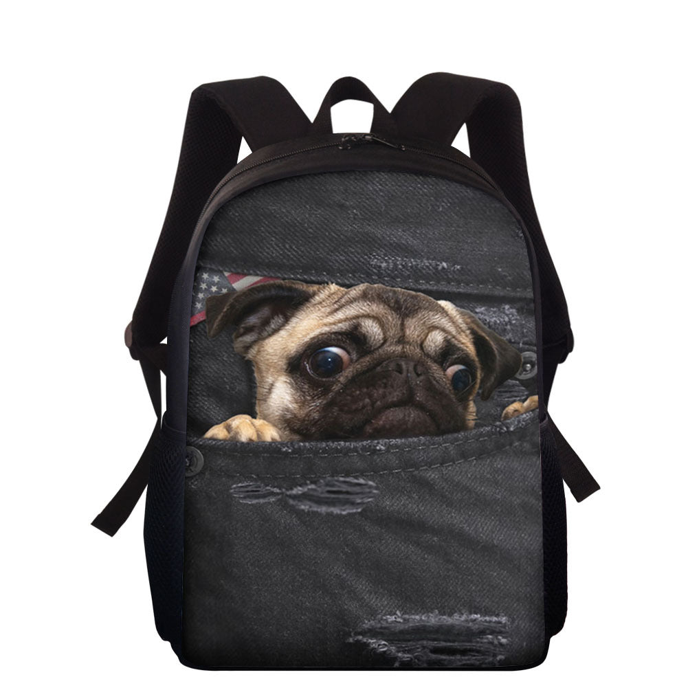 Wholesale Pet Dog Print Polyester Backpack