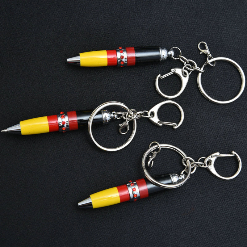 Wholesale Rotary Oily Metal Keychain Ballpoint Pens