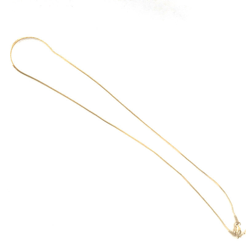 Wholesale Titanium Steel Plated 18K Gold Fine Square Snake Chain Necklace