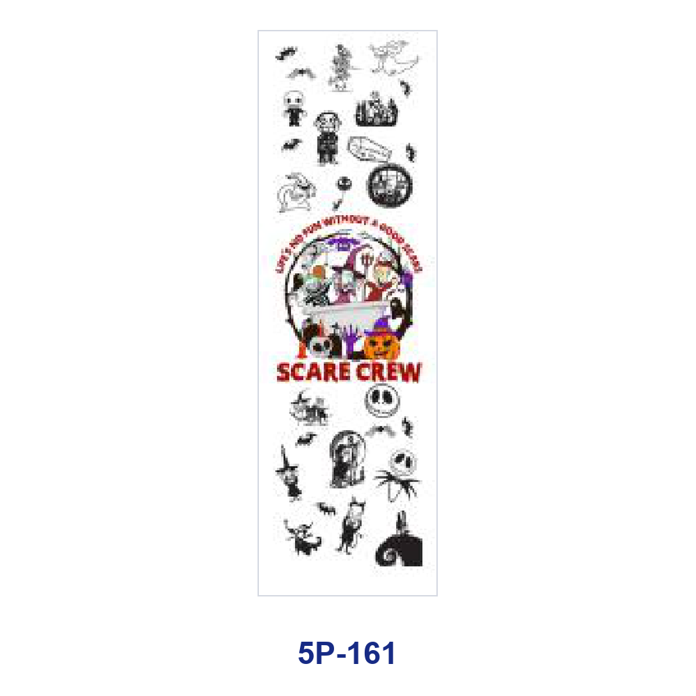 Wholesale 2/ 8/ 16pcs Spooky  Skull Ghost Bat Moon Element Print Pen and Bookmark Stickers UV DTF Wraps OLY Exclusive