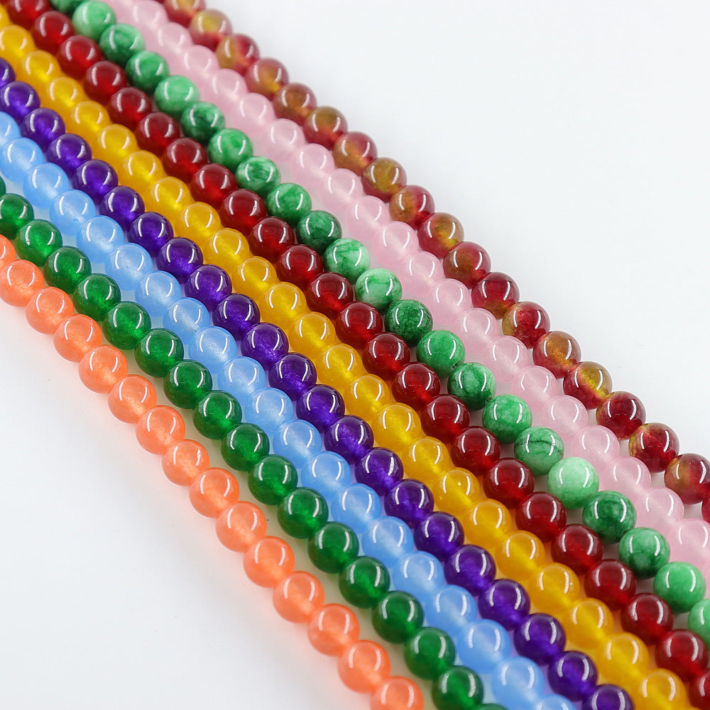 Wholesale Natural Stone Semi-finished Products Chalcedony Beads