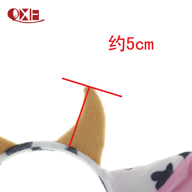 Wholesale Easter adult children's masquerade performance props animal cartoon headdress cow horn headband