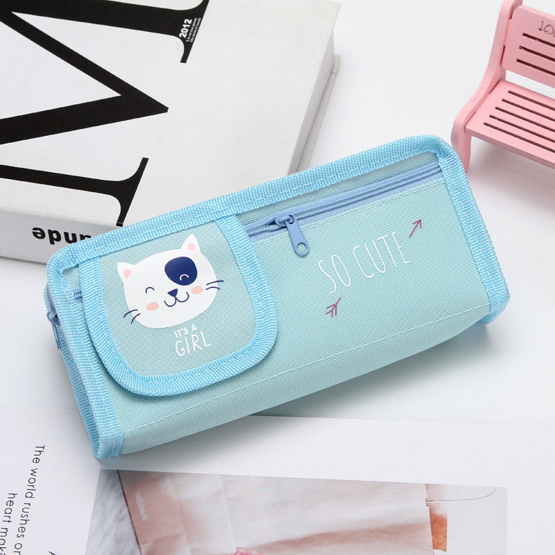 Wholesale Large Capacity Oxford Cloth Zipper Pen Bags