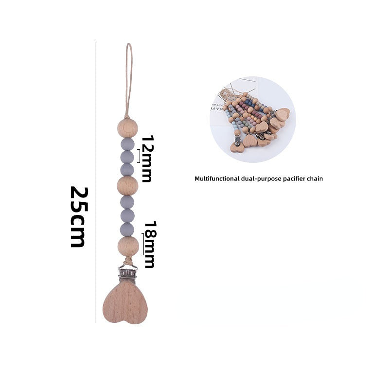 Wholesale Baby Soother Beech Silicone Pacifier Chain