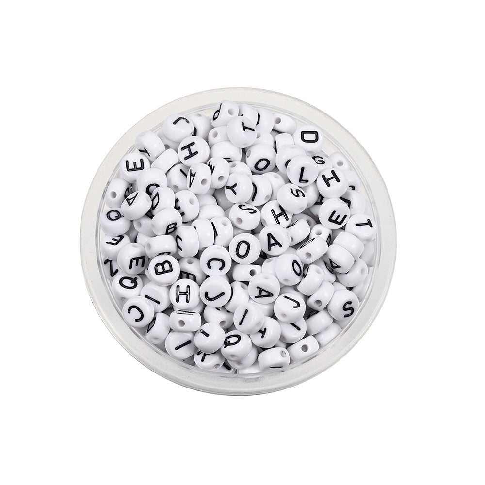 Wholesale 120pcs/pack Big Hole Acrylic Colorful English Alphabet Beads
