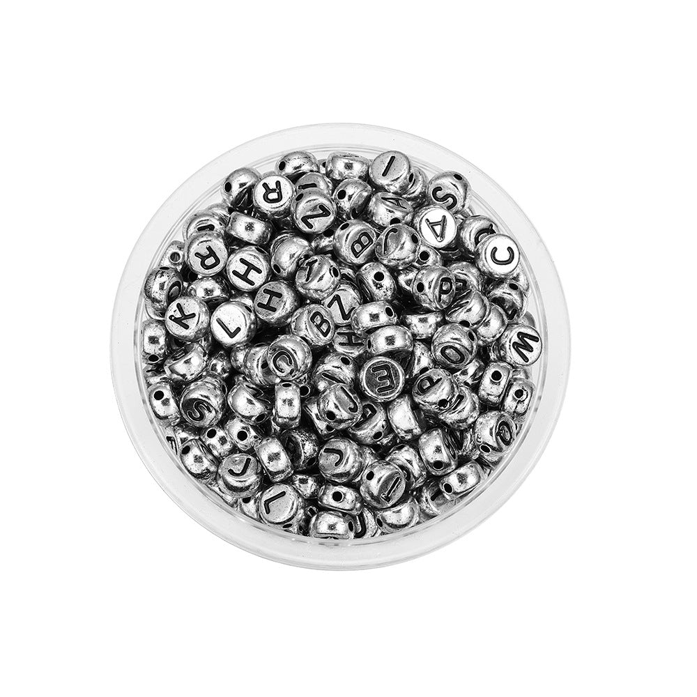 Wholesale 120pcs/pack Big Hole Acrylic Colorful English Alphabet Beads