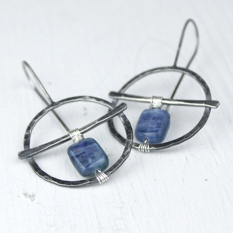 Wholesale Silk Lapis Lazuli Alloy Earrings