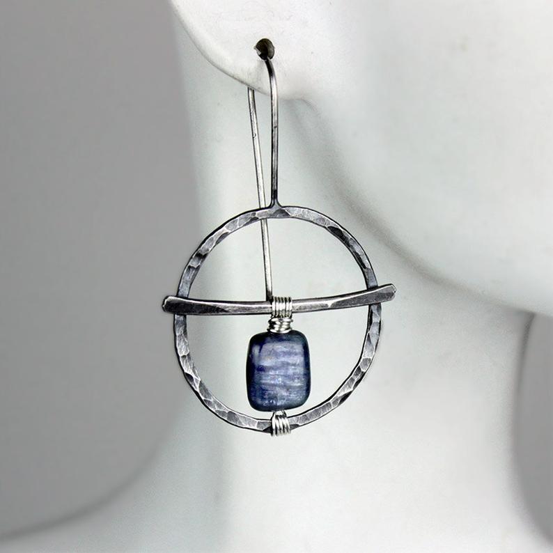 Wholesale Silk Lapis Lazuli Alloy Earrings