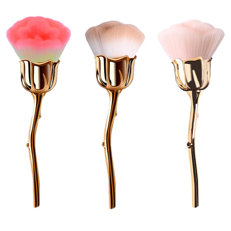 Wholesale Beauty Tools Rose Flower Large Loose Powder Nail Powder Brush Blush Brush Makeup Brush