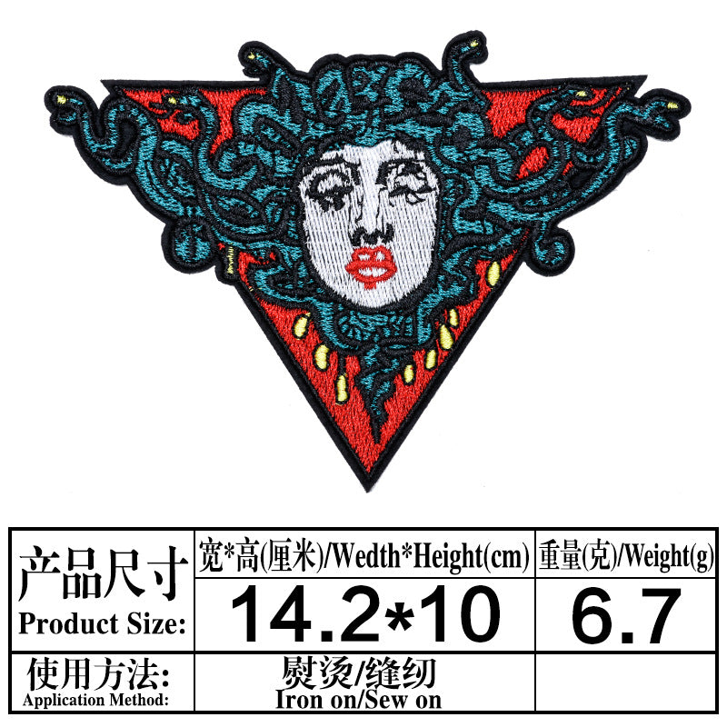 Wholesale Trendy Medusa Greek Mythology Embroidered Patches Set Of 10 For Clothing DIY Craft Supply