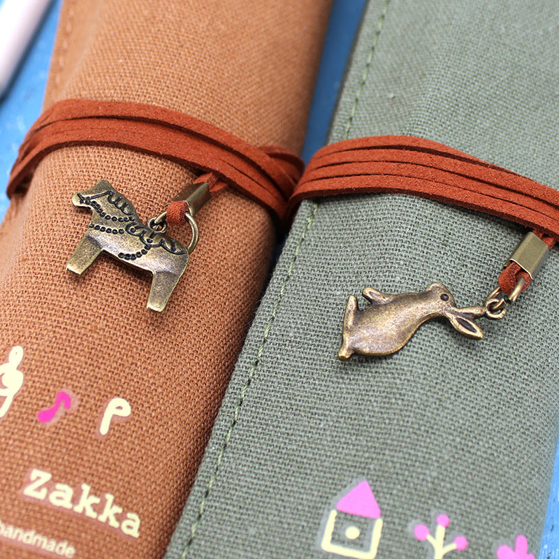 Wholesale Cotton and Linen Retro Curled Pencil Case