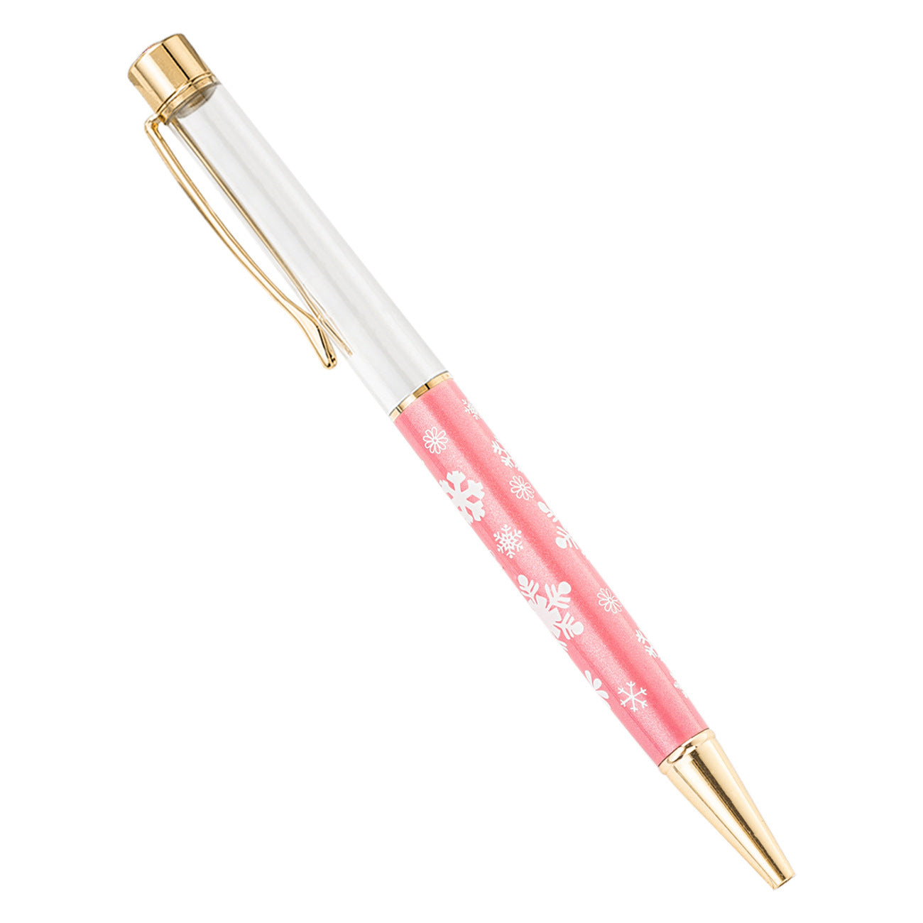 Wholesale DIY Crystal Oil Filled Empty Tube Pen Metal Ballpoint Pen