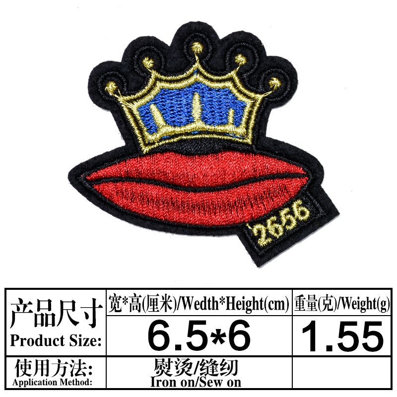 Wholesale Chic Embroidered Cartoon Letter Patches 9 Piece Cloth Applique Set For Clothing Repair And DIY Fashion Accessories