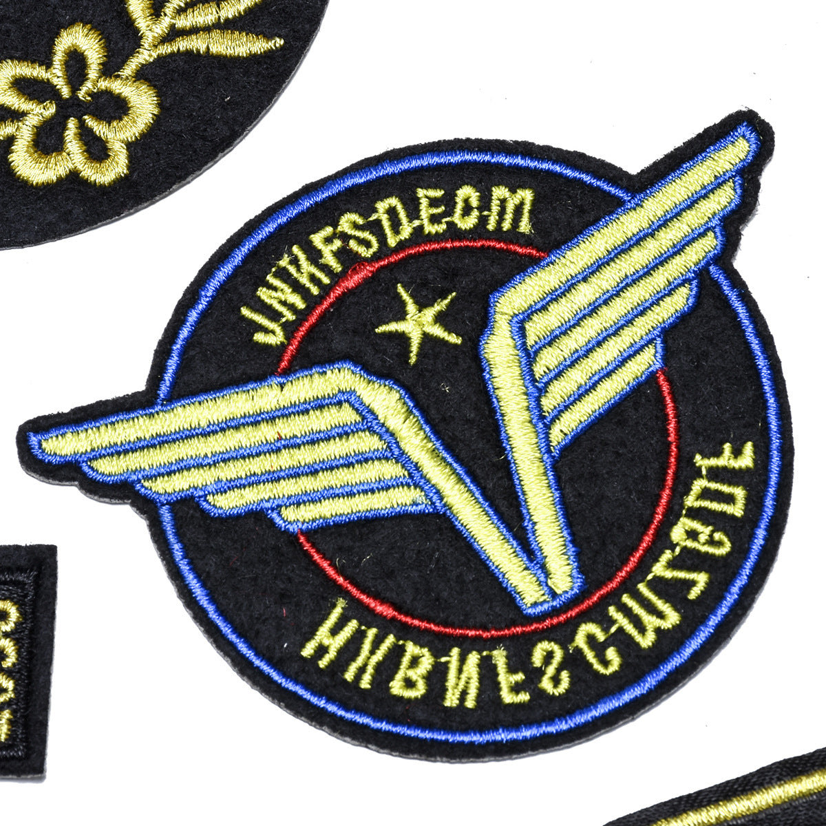 Wholesale Chic Embroidered Cartoon Letter Patches 9 Piece Cloth Applique Set For Clothing Repair And DIY Fashion Accessories