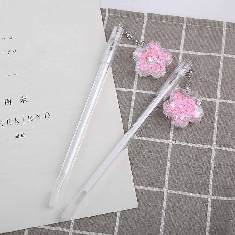 Wholesale Plastic Cherry Blossom Pendant Ballpoint Pen