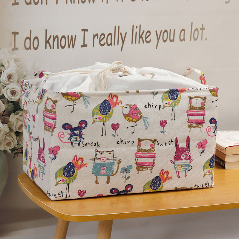 Wholesale Bundled Canvas Toy Storage Baskets