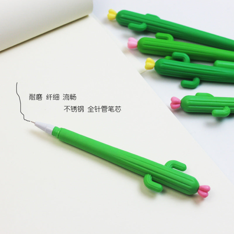 Wholesale Cute Cartoon Stress Relief Pen Cactus Soft Gel Pen