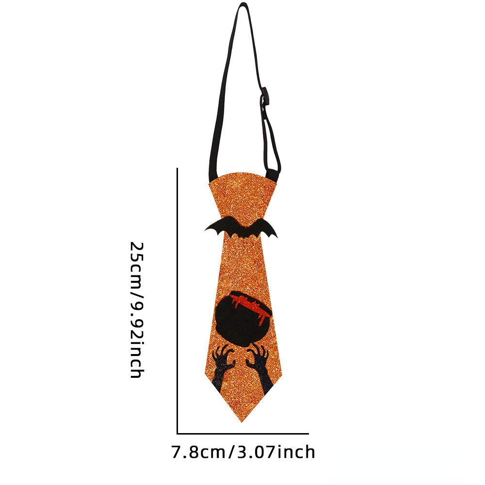 Wholesale Halloween Children's and Adult Party Decoration Pumpkin Skeletons Cloth Tie